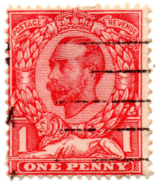 ST/G 327 - 99 - King George V - 1d - (1911-1912) - red -0