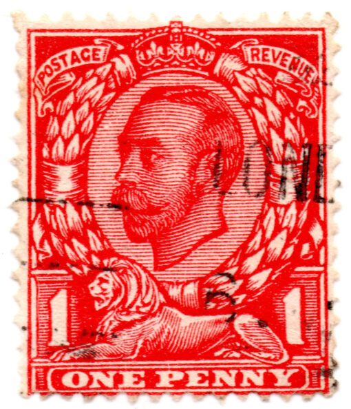 ST/G 341 - 102 - King George V - 1d - (1911-1912) - red-0