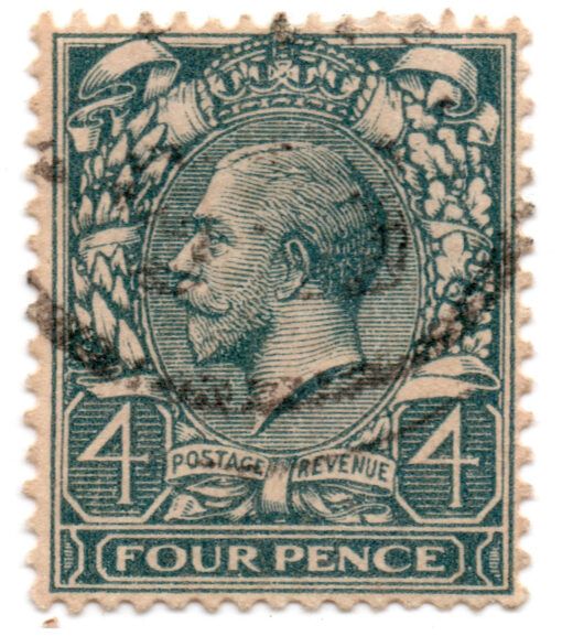 ST/G 379 - 106 - King George V - 4d - (1912-1924) - grey-green-0