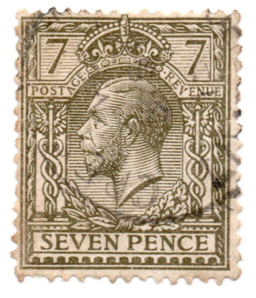 ST/G 387 - 107 - King George V - 7d - (1912-1924) - olive-green-0