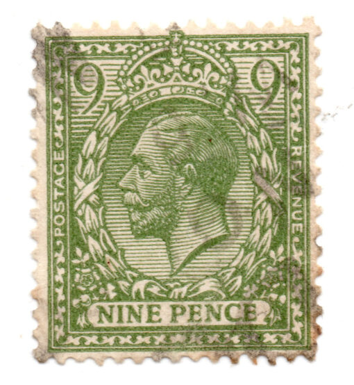 ST/G 393a - 108 - King George V - 9d - (1912-1924) - olive-green-0