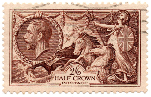 ST/G 414 - 109 - King George V - 10d - (1913-1918) - cavalos marinhos - brown-0