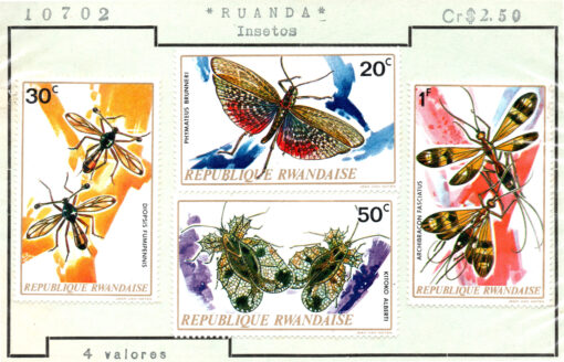 Ruanda - 1973 - STW-537-540 - Insects (4 selos)-0