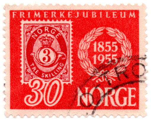 Noruega - 1955 - STW-407 - The 100th Anniversary of the Stamp -0