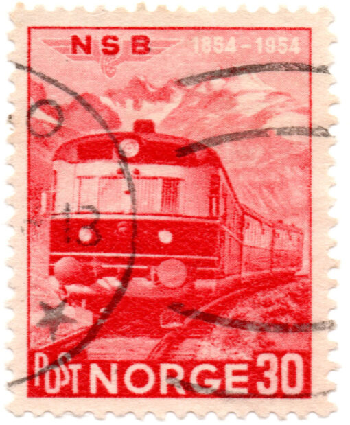 Noruega - 1954 - STW-401 - The 100th Anniversary of the Norwegian Railroad -0