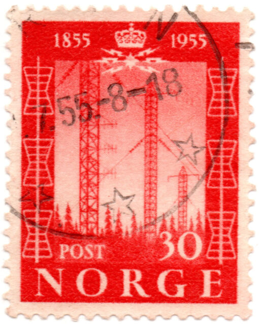 Noruega - 1954 - STW-404 - The 100th Anniversary of the Norwegian Telegraph Service -0