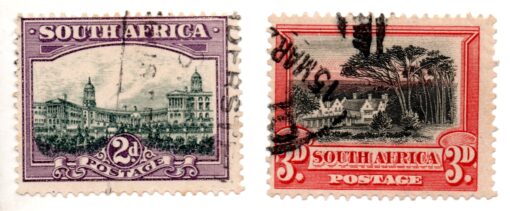 África do Sul - 1927 - STW-29 e STW-31 -1927 Local Motives - Country name in English or Afrikaans - Prices are for Single Stamps (Conj. 2 selos)-0