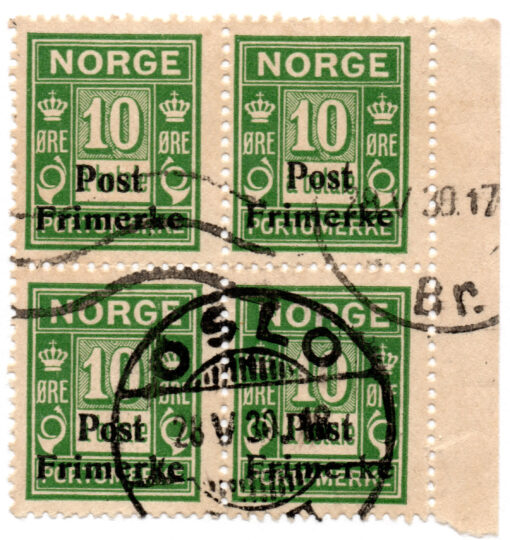 Noruega - 1929 - STW-141 - 1929 Overprinted Postage-Due Stamps (Quadra)-0