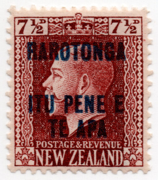 1919 - Selos postais da Nova Zelândia com sobretaxa e impressão sobreposta "RAROTONGA"